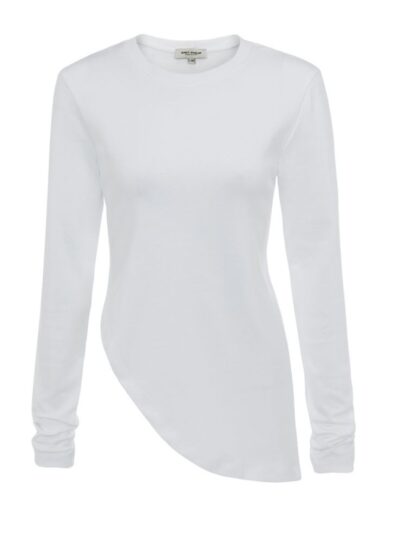 Long sleeve t-shirt with a side slit